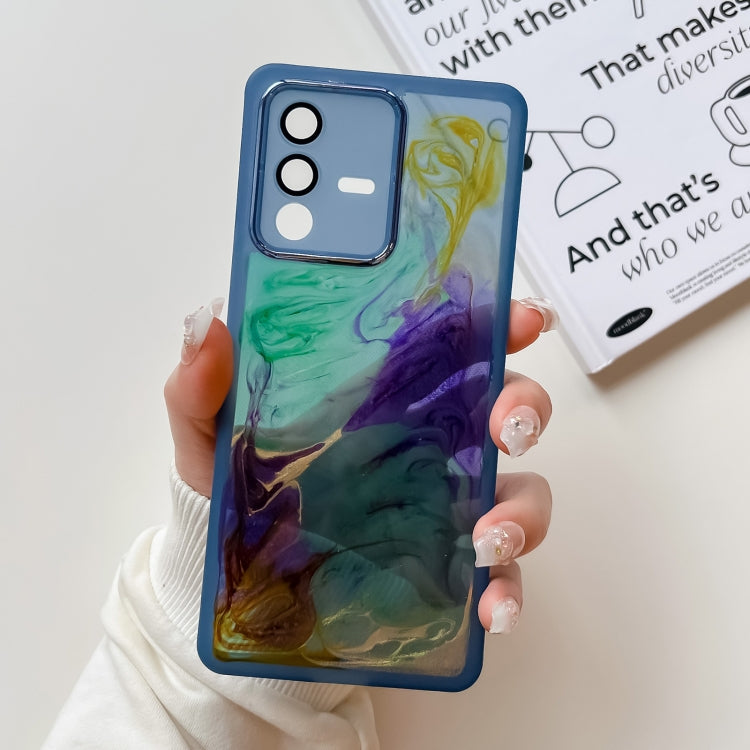 Oil Painting Electroplating TPU Phone Case, For vivo S12, For vivo S12 Pro, For vivo iQOO 11