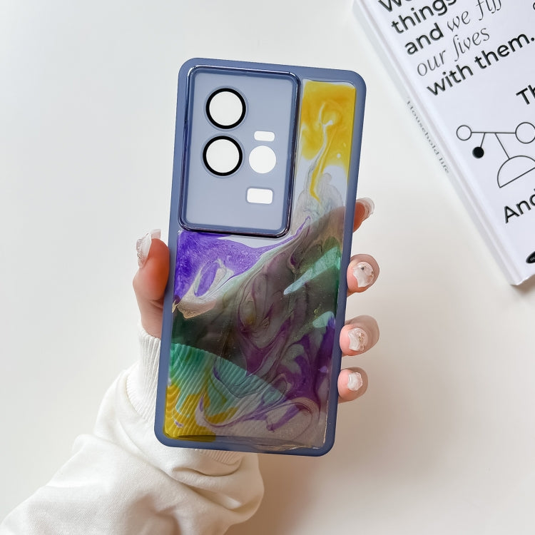 Oil Painting Electroplating TPU Phone Case, For vivo S12, For vivo S12 Pro, For vivo iQOO 11