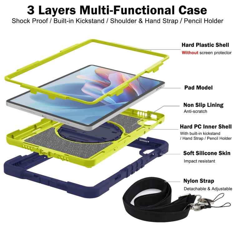 360 Degree Rotation PC Contrast Silicone Tablet Case