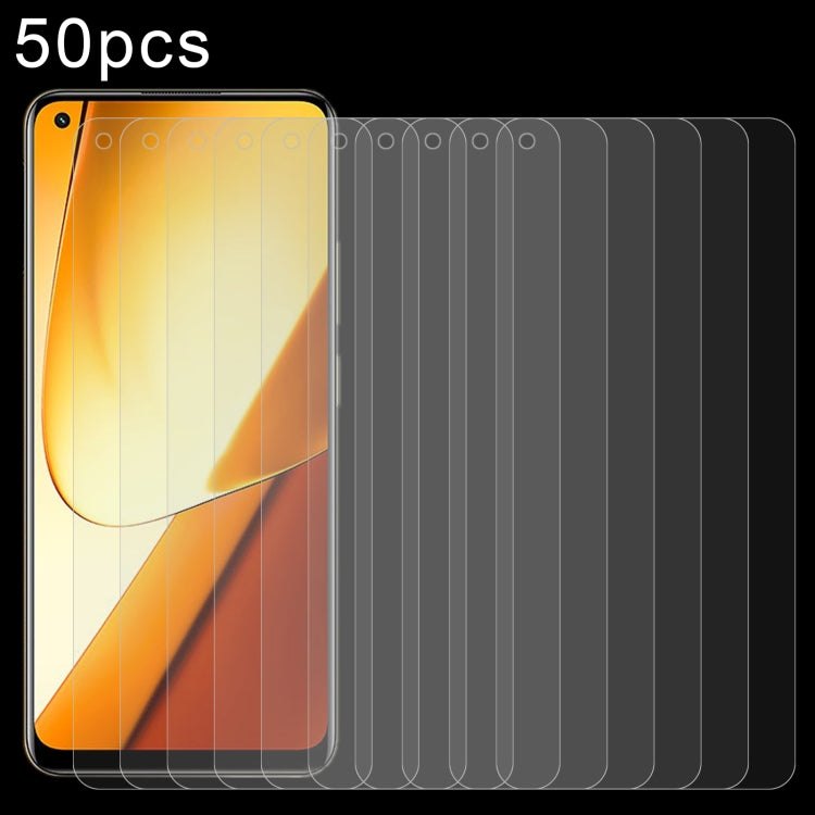 50pcs 0.26mm 9H 2.5D Tempered Glass Film, For Realme 11 (50 PCS)