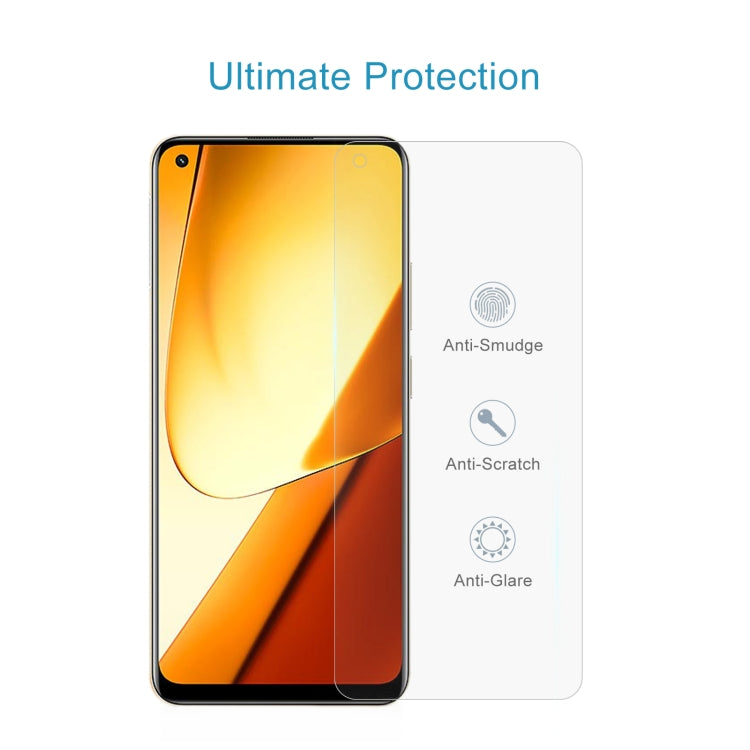 50pcs 0.26mm 9H 2.5D Tempered Glass Film, For Realme 11 (50 PCS)
