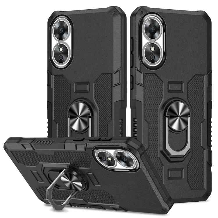 Ring Holder Armor Hybrid Phone Case, For OPPO A17