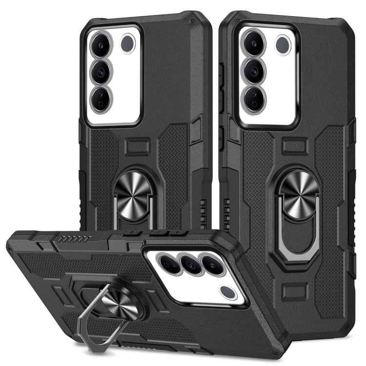 Ring Holder Armor Hybrid Phone Case, For vivo V27e, For vivo Y02, For vivo V27
