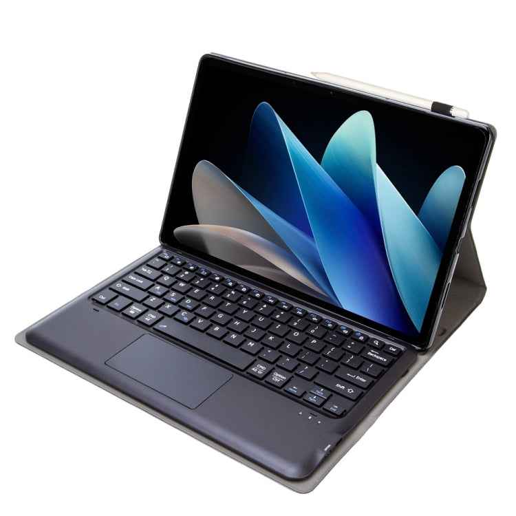 AV12-A Ultra-thin Split Bluetooth Keyboard Leather Tablet Case with Touchpad