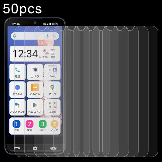 50pcs 0.26mm 9H 2.5D Tempered Glass Film
