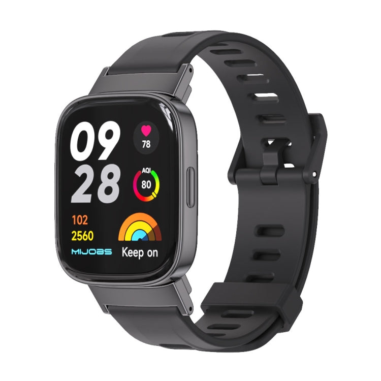 Mijobs Flat Hole Breathable TPU Watch Band