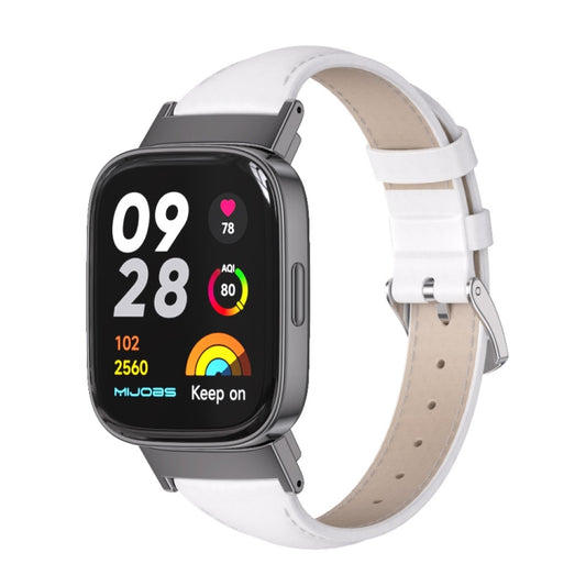 Mijobs Genuine Leather Slim Watch Band
