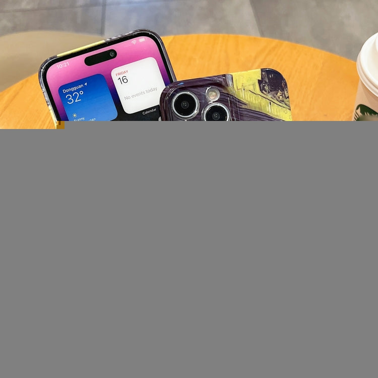 Oil Painting Pattern Glossy PC Phone Case, For iPhone X / XS, For iPhone XR, For iPhone XS Max, For iPhone 8 Plus / 7 Plus