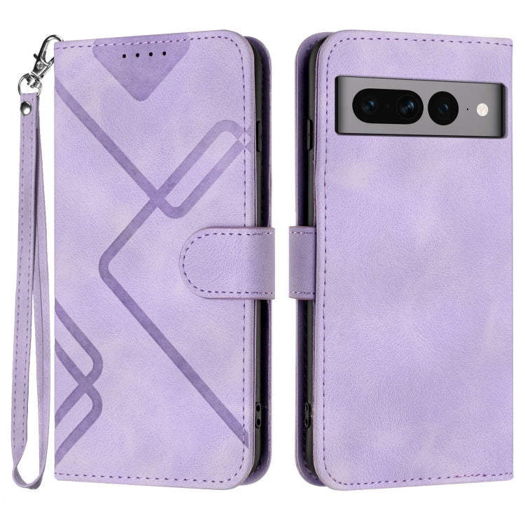 Line Pattern Skin Feel Leather Phone Case, For Google Pixel 10a, For Google Pixel 10 Pro XL, For Google Pixel 10 / Pixel 10 Pro, For Google Pixel 9a, For Google Pixel 9 Pro, For Google Pixel 9, For Google Pixel 8a, For Google Pixel 7 Pro 5G
