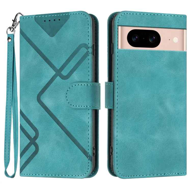 Line Pattern Skin Feel Leather Phone Case, For Google Pixel 10a, For Google Pixel 10 Pro XL, For Google Pixel 10 / Pixel 10 Pro, For Google Pixel 9a, For Google Pixel 9 Pro, For Google Pixel 9, For Google Pixel 8a, For Google Pixel 7 Pro 5G