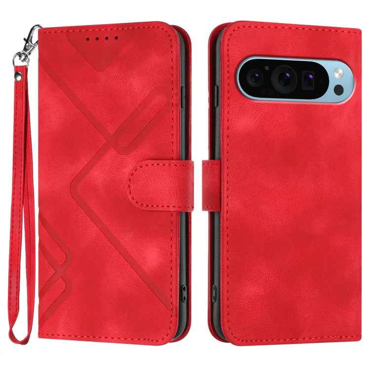 Line Pattern Skin Feel Leather Phone Case, For Google Pixel 10a, For Google Pixel 10 Pro XL, For Google Pixel 10 / Pixel 10 Pro, For Google Pixel 9a, For Google Pixel 9 Pro, For Google Pixel 9, For Google Pixel 8a, For Google Pixel 7 Pro 5G