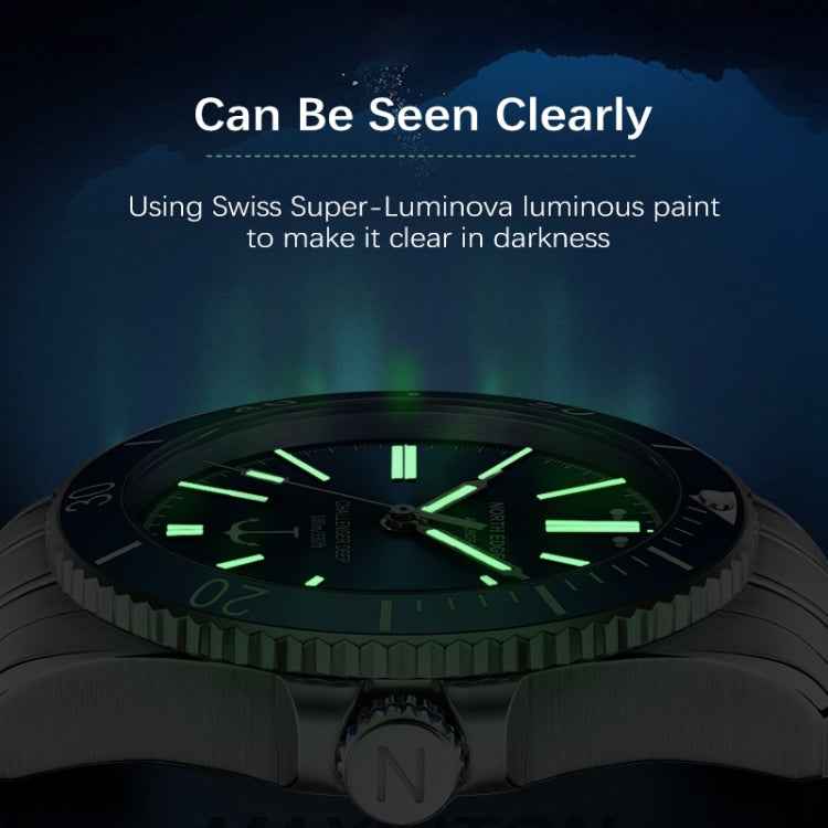 NORTH EDGE ANCHOR Men Outdoor 100m Waterproof Mechanical Watch