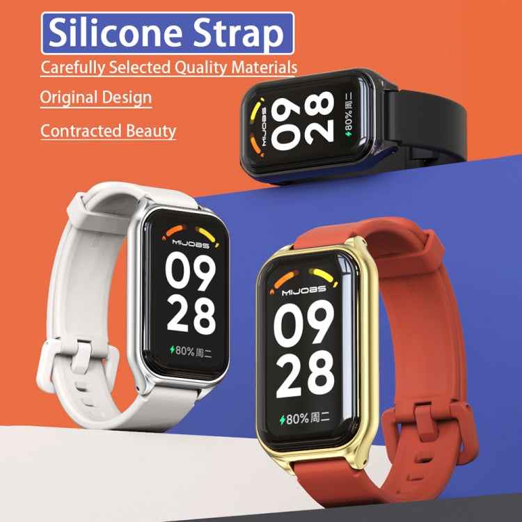 Mijobs Metal Shell Silicone Watch Band