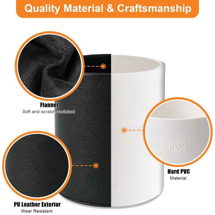 PU Leather Tool Storage Box Desktop Pen Holder