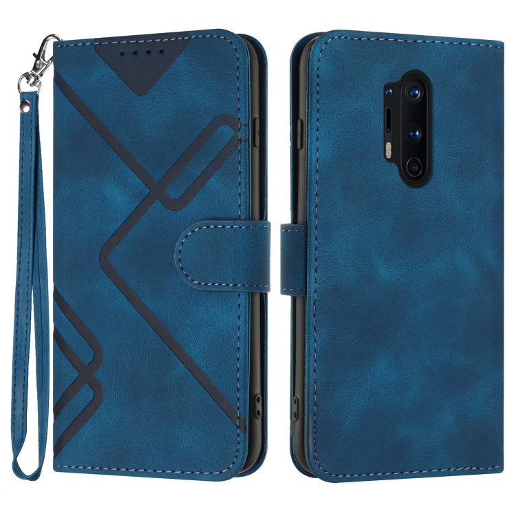Line Pattern Skin Feel Leather Phone Case, For OnePlus 9 Pro, For OnePlus 9, For OnePlus 8 Pro