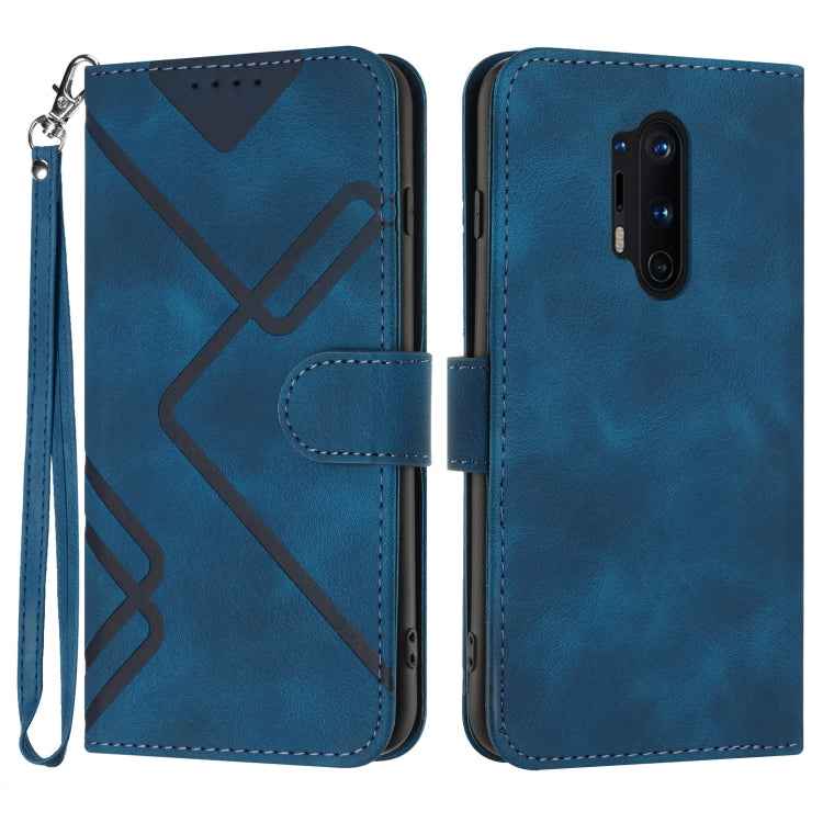 Line Pattern Skin Feel Leather Phone Case, For OnePlus 9 Pro, For OnePlus 9, For OnePlus 8 Pro