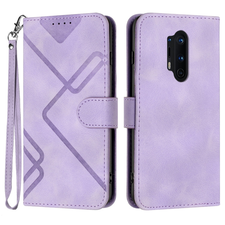 Line Pattern Skin Feel Leather Phone Case, For OnePlus 9 Pro, For OnePlus 9, For OnePlus 8 Pro