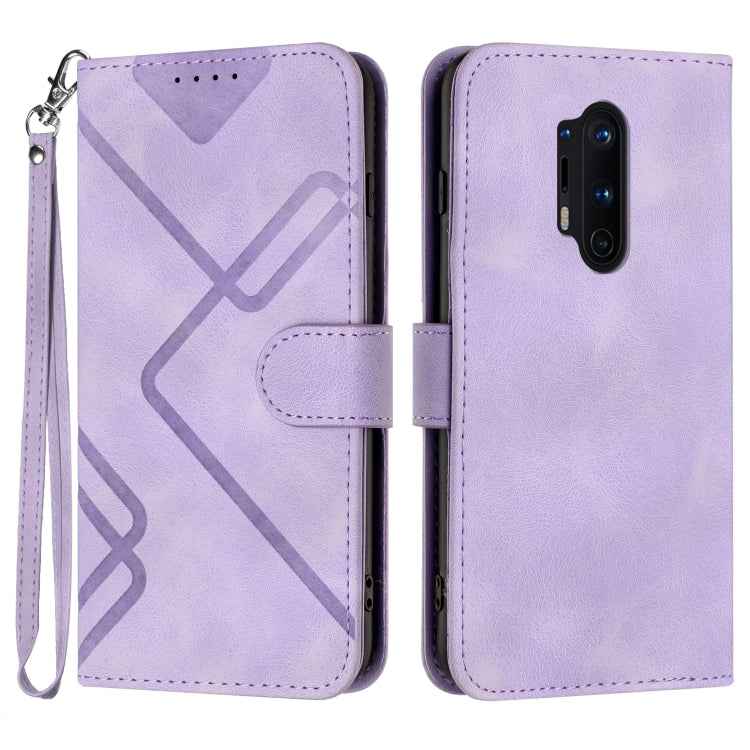 Line Pattern Skin Feel Leather Phone Case, For OnePlus Nord 2 5G, For OnePlus 9 Pro, For OnePlus 9, For OnePlus 8 Pro