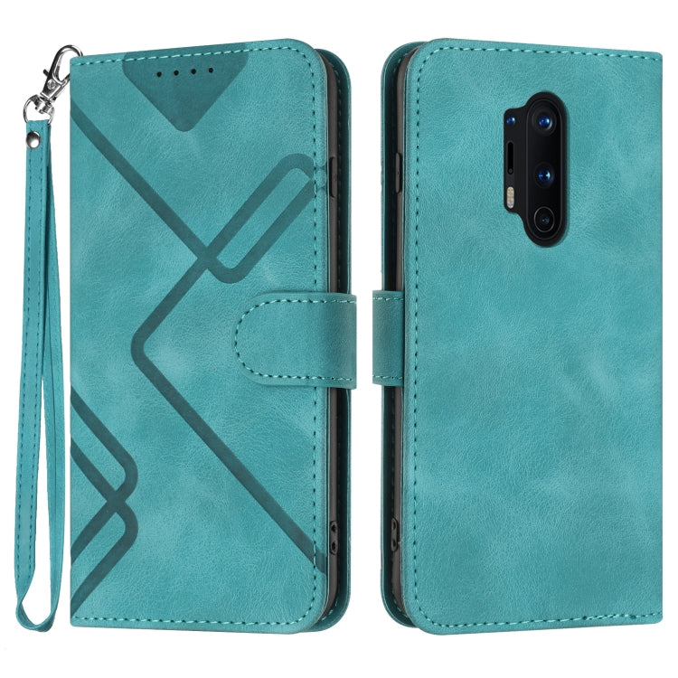 Line Pattern Skin Feel Leather Phone Case, For OnePlus 9 Pro, For OnePlus 9, For OnePlus 8 Pro