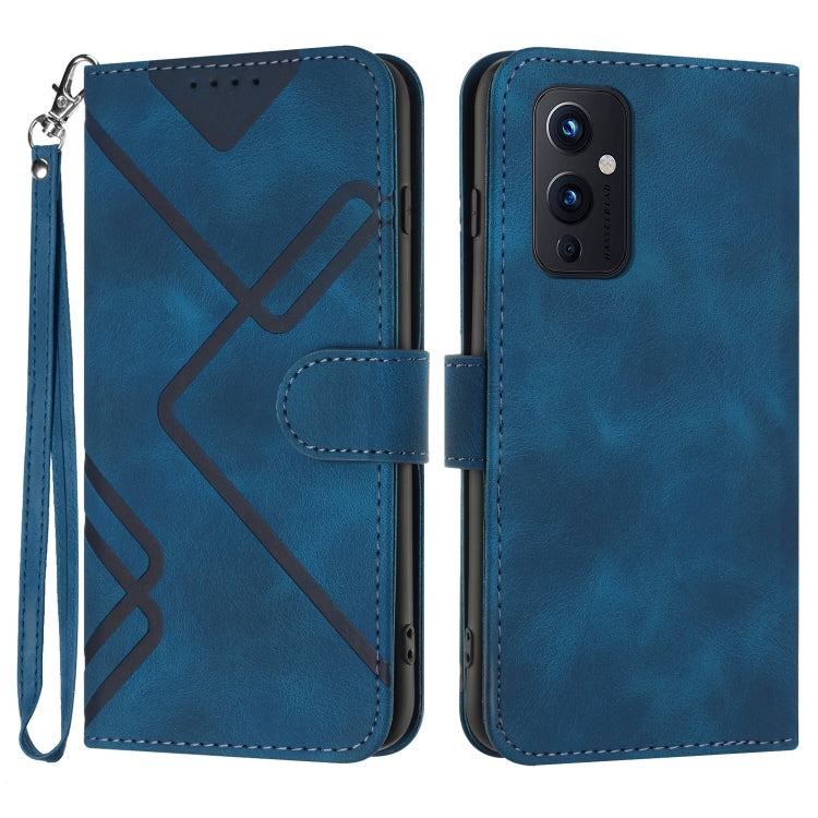 Line Pattern Skin Feel Leather Phone Case, For OnePlus 9 Pro, For OnePlus 9, For OnePlus 8 Pro