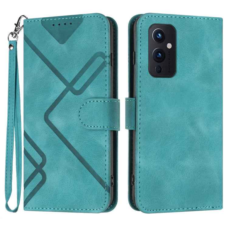 Line Pattern Skin Feel Leather Phone Case, For OnePlus 9 Pro, For OnePlus 9, For OnePlus 8 Pro