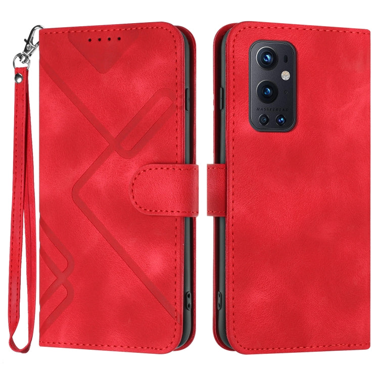 Line Pattern Skin Feel Leather Phone Case, For OnePlus 9 Pro, For OnePlus 9, For OnePlus 8 Pro