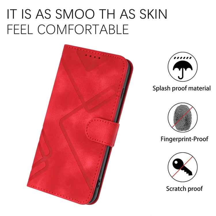 Line Pattern Skin Feel Leather Phone Case, For OnePlus 9 Pro, For OnePlus 9, For OnePlus 8 Pro