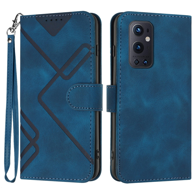 Line Pattern Skin Feel Leather Phone Case, For OnePlus 9 Pro, For OnePlus 9, For OnePlus 8 Pro
