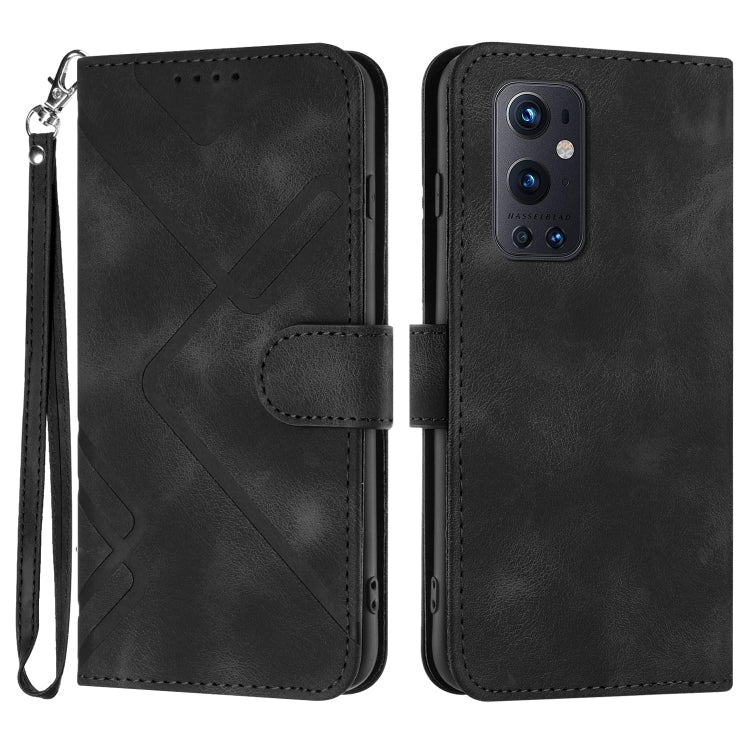 Line Pattern Skin Feel Leather Phone Case, For OnePlus 9 Pro, For OnePlus 9, For OnePlus 8 Pro
