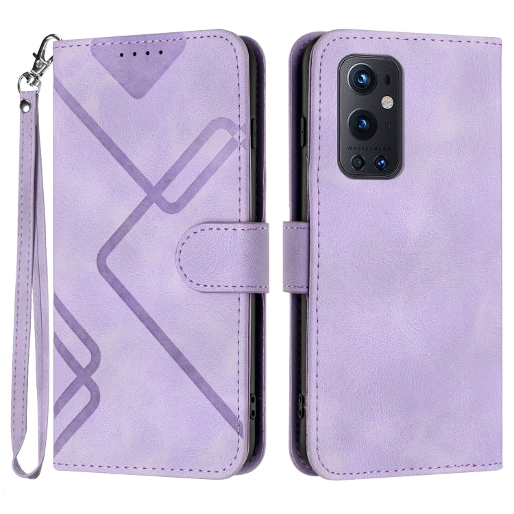 Line Pattern Skin Feel Leather Phone Case, For OnePlus Nord 2 5G, For OnePlus 9 Pro, For OnePlus 9, For OnePlus 8 Pro