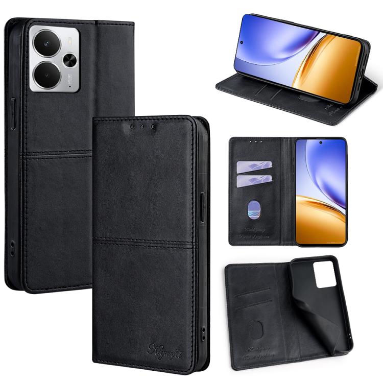 Cow Texture Magnetic Leather Phone Case, For Realme 15T 5G Global, For Realme C71 4G, For Realme GT 7 Global, For Realme 14 5G Global, For Realme P3 Ultra 5G, For Realme P3 Pro 5G Global, For Realme C61 4G, For Realme GT Neo6 SE, For Realme 12 5G