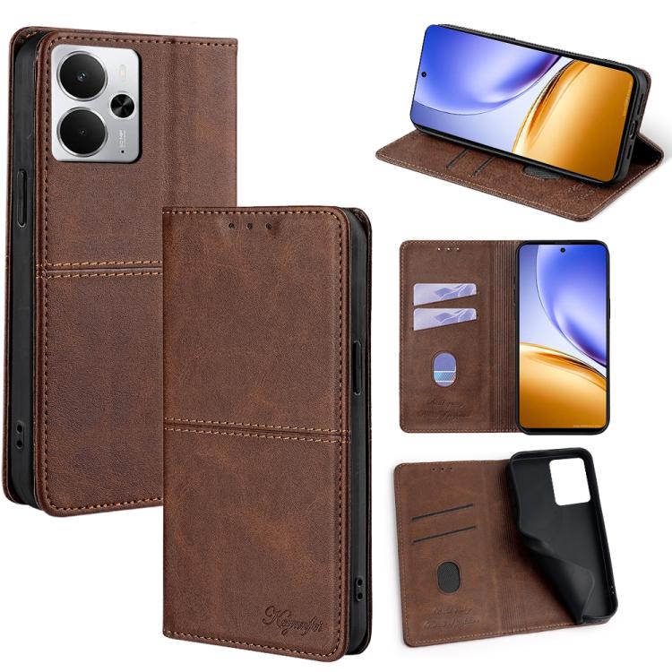 Cow Texture Magnetic Leather Phone Case, For Realme 15T 5G Global, For Realme C71 4G, For Realme GT 7 Global, For Realme 14 5G Global, For Realme P3 Ultra 5G, For Realme P3 Pro 5G Global, For Realme C61 4G, For Realme GT Neo6 SE, For Realme 12 5G