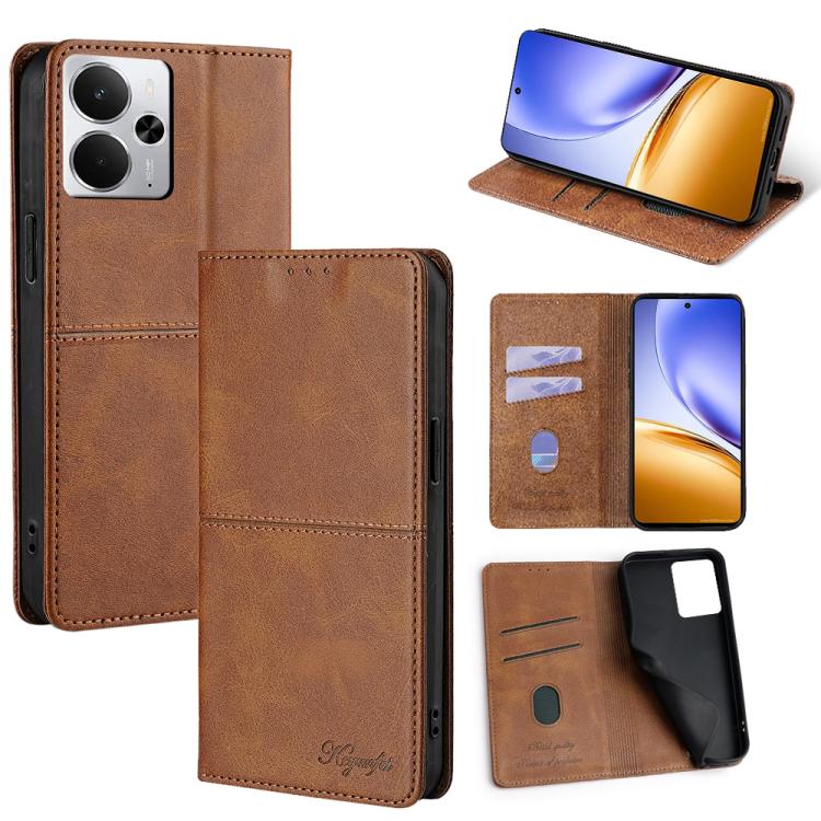 Cow Texture Magnetic Leather Phone Case, For Realme 15T 5G Global, For Realme C71 4G, For Realme GT 7 Global, For Realme 14 5G Global, For Realme P3 Ultra 5G, For Realme P3 Pro 5G Global, For Realme C61 4G, For Realme GT Neo6 SE, For Realme 12 5G