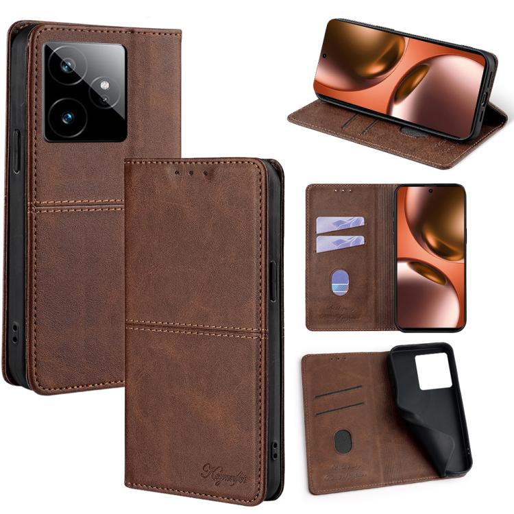 Cow Texture Magnetic Leather Phone Case, For Realme 15T 5G Global, For Realme C71 4G, For Realme GT 7 Global, For Realme 14 5G Global, For Realme P3 Ultra 5G, For Realme P3 Pro 5G Global, For Realme C61 4G, For Realme GT Neo6 SE, For Realme 12 5G