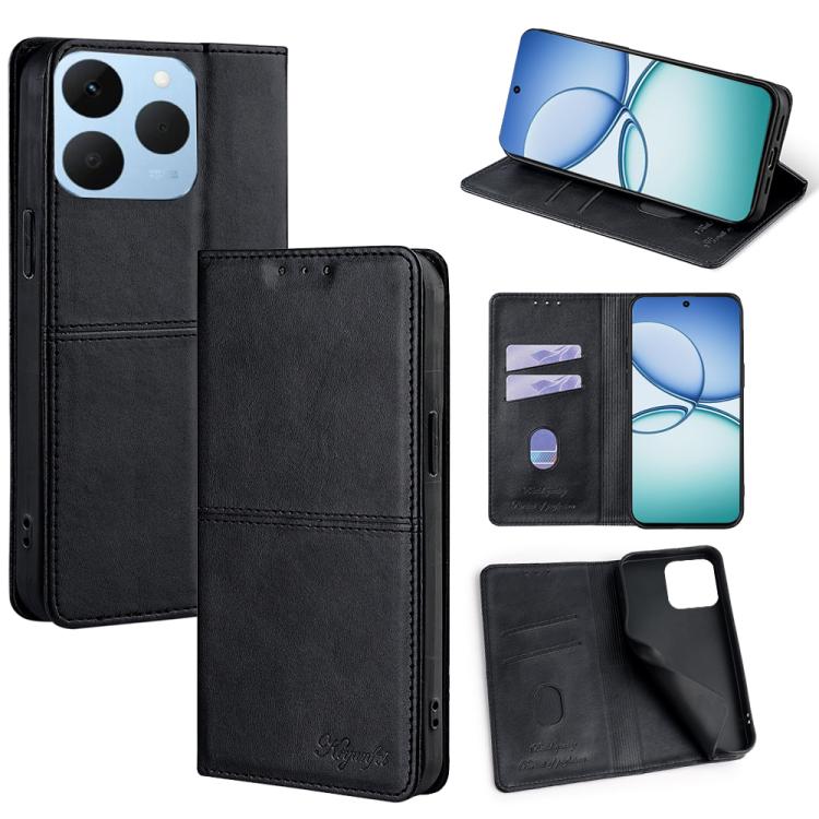 Cow Texture Magnetic Leather Phone Case, For Realme 15T 5G Global, For Realme C71 4G, For Realme GT 7 Global, For Realme 14 5G Global, For Realme P3 Ultra 5G, For Realme P3 Pro 5G Global, For Realme C61 4G, For Realme GT Neo6 SE, For Realme 12 5G