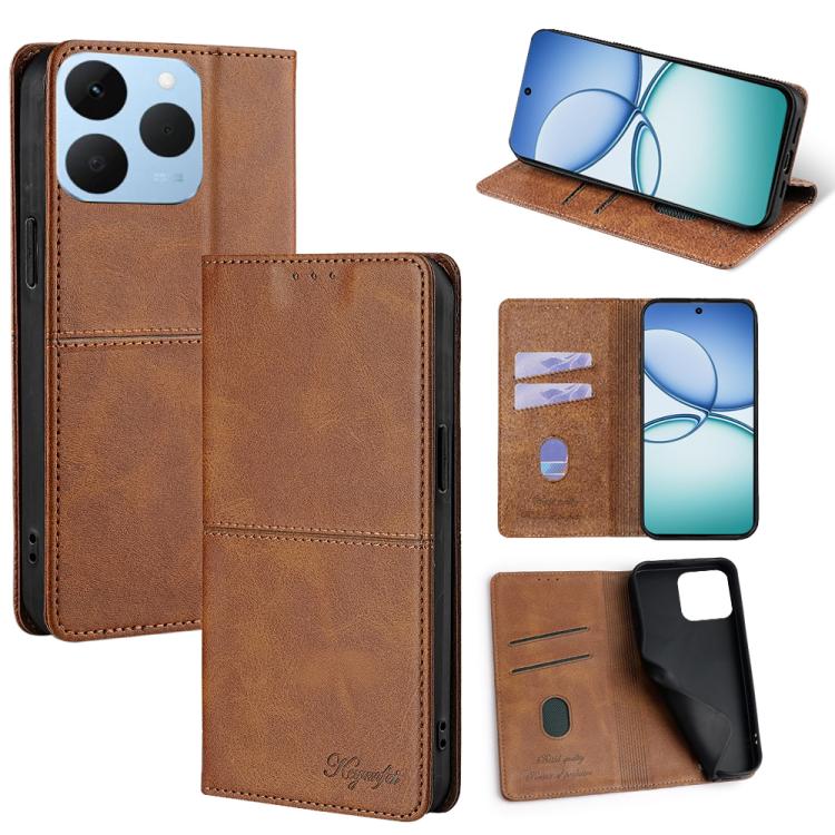 Cow Texture Magnetic Leather Phone Case, For Realme 15T 5G Global, For Realme C71 4G, For Realme GT 7 Global, For Realme 14 5G Global, For Realme P3 Ultra 5G, For Realme P3 Pro 5G Global, For Realme C61 4G, For Realme GT Neo6 SE, For Realme 12 5G