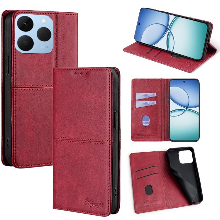 Cow Texture Magnetic Leather Phone Case, For Realme 15T 5G Global, For Realme C71 4G, For Realme GT 7 Global, For Realme 14 5G Global, For Realme P3 Ultra 5G, For Realme P3 Pro 5G Global, For Realme C61 4G, For Realme GT Neo6 SE, For Realme 12 5G