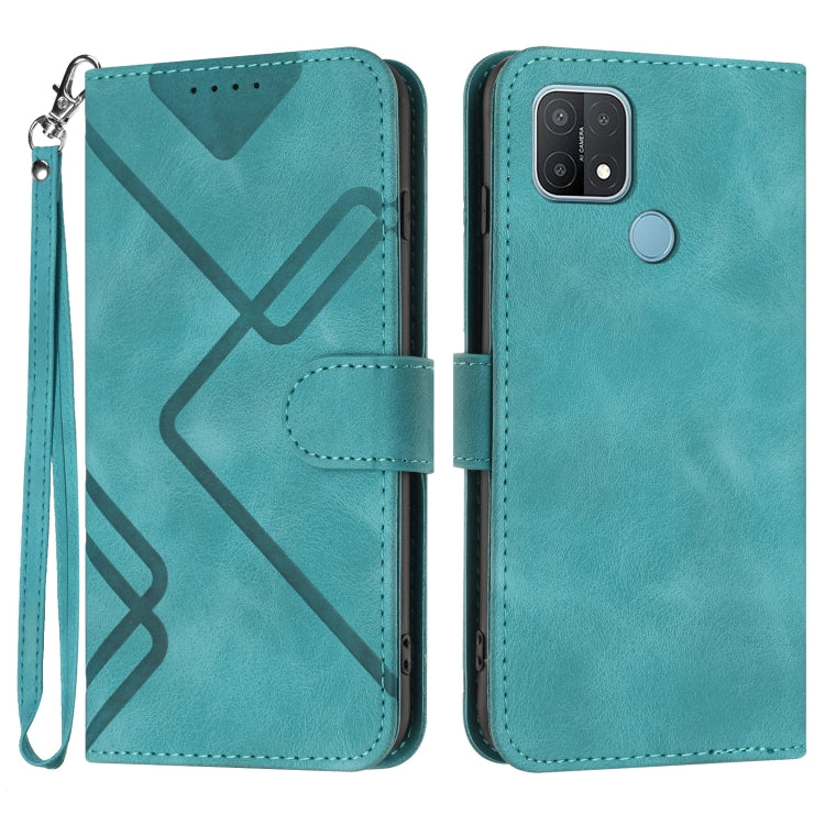 Line Pattern Skin Feel Leather Phone Case, For OPPO A74 5G/A93 5G/A54 5G, For OPPO Reno5 4G / 5G / Find X3 Lite, For OPPO A15 / A15s, For OPPO A53s / A32 / A53, For OPPO A52 / A72 / A92, For OPPO A9 2020/A5 2020