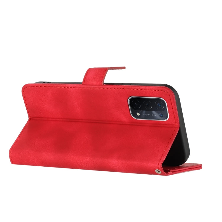 Line Pattern Skin Feel Leather Phone Case, For OPPO A74 5G/A93 5G/A54 5G, For OPPO Reno5 4G / 5G / Find X3 Lite, For OPPO A15 / A15s, For OPPO A53s / A32 / A53, For OPPO A52 / A72 / A92, For OPPO A9 2020/A5 2020