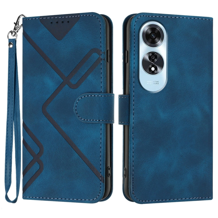 Line Pattern Skin Feel Leather Phone Case, For OPPO A60, For OPPO Reno11 F / F25 Pro, For OPPO A38 / A18, For OPPO Find X8 Pro, For OPPO A78 5G / A1x, For OPPO Reno8 T 4G, For OPPO Find X6 Pro, For OPPO Find X6