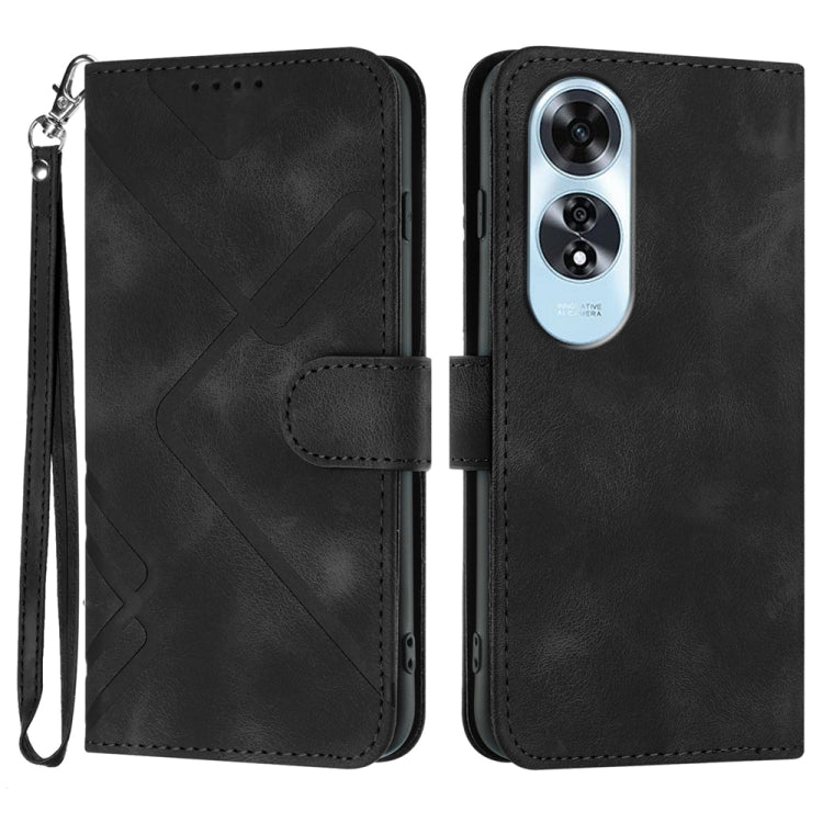 Line Pattern Skin Feel Leather Phone Case, For OPPO A60, For OPPO Reno11 F / F25 Pro, For OPPO A38 / A18, For OPPO Find X8 Pro, For OPPO A78 5G / A1x, For OPPO Reno8 T 4G, For OPPO Find X6 Pro, For OPPO Find X6