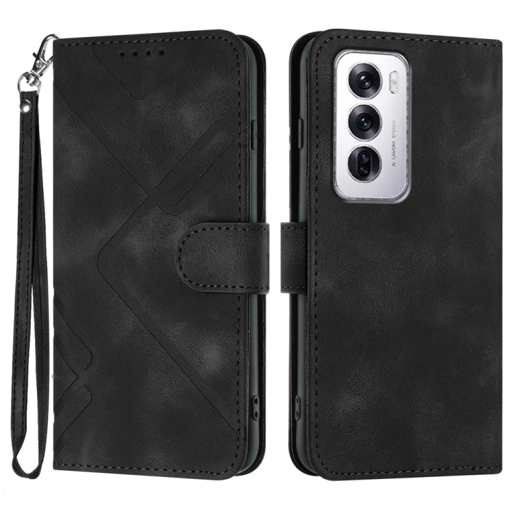 Line Pattern Skin Feel Leather Phone Case, For OPPO K13 5G, For OPPO Find X8s+, For OPPO Find X8s, For OPPO Find X8 Ultra, For OPPO A5 Pro 5G, For OPPO Reno13 F 4G / 5G, For OPPO Find X8, For OPPO Reno12 Global