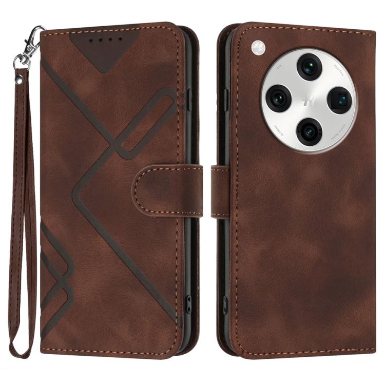 Line Pattern Skin Feel Leather Phone Case, For OPPO A60, For OPPO Reno11 F / F25 Pro, For OPPO A38 / A18, For OPPO Find X8 Pro, For OPPO A78 5G / A1x, For OPPO Reno8 T 4G, For OPPO Find X6 Pro, For OPPO Find X6