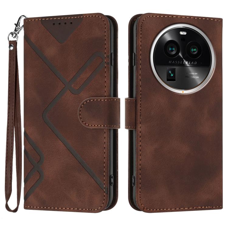 Line Pattern Skin Feel Leather Phone Case, For OPPO A60, For OPPO Reno11 F / F25 Pro, For OPPO A38 / A18, For OPPO Find X8 Pro, For OPPO A78 5G / A1x, For OPPO Reno8 T 4G, For OPPO Find X6 Pro, For OPPO Find X6
