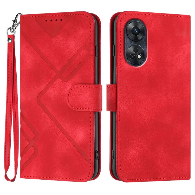 Line Pattern Skin Feel Leather Phone Case, For OPPO A60, For OPPO Reno11 F / F25 Pro, For OPPO A38 / A18, For OPPO Find X8 Pro, For OPPO A78 5G / A1x, For OPPO Reno8 T 4G, For OPPO Find X6 Pro, For OPPO Find X6