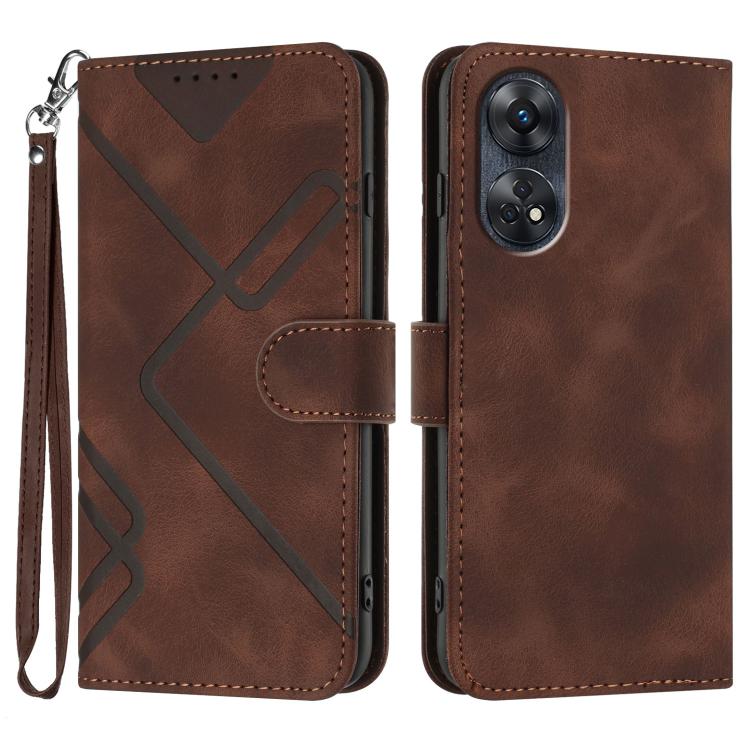 Line Pattern Skin Feel Leather Phone Case, For OPPO A60, For OPPO Reno11 F / F25 Pro, For OPPO A38 / A18, For OPPO Find X8 Pro, For OPPO A78 5G / A1x, For OPPO Reno8 T 4G, For OPPO Find X6 Pro, For OPPO Find X6