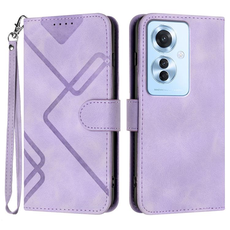 Line Pattern Skin Feel Leather Phone Case, For OPPO A60, For OPPO Reno11 F / F25 Pro, For OPPO A38 / A18, For OPPO Find X8 Pro, For OPPO A78 5G / A1x, For OPPO Reno8 T 4G, For OPPO Find X6 Pro, For OPPO Find X6