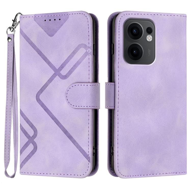Line Pattern Skin Feel Leather Phone Case, For OPPO K13 5G, For OPPO Find X8s+, For OPPO Find X8s, For OPPO Find X8 Ultra, For OPPO A5 Pro 5G, For OPPO Reno13 F 4G / 5G, For OPPO Find X8, For OPPO Reno12 Global