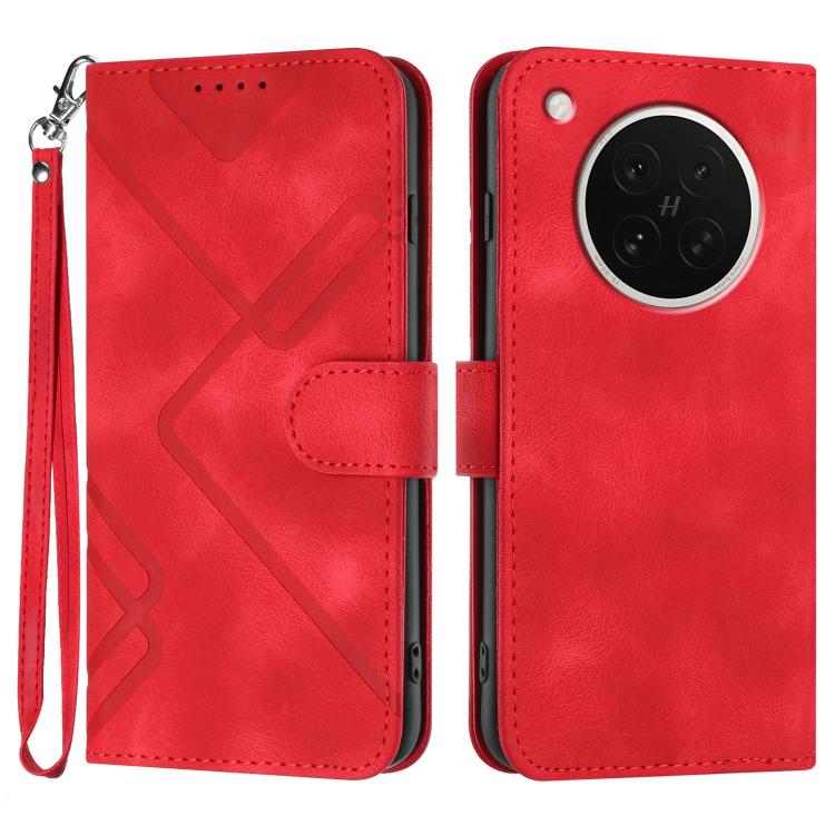 Line Pattern Skin Feel Leather Phone Case, For OPPO K13 5G, For OPPO Find X8s+, For OPPO Find X8s, For OPPO Find X8 Ultra, For OPPO A5 Pro 5G, For OPPO Reno13 F 4G / 5G, For OPPO Find X8, For OPPO Reno12 Global