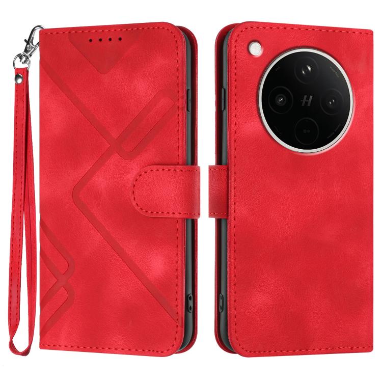 Line Pattern Skin Feel Leather Phone Case, For OPPO K13 5G, For OPPO Find X8s+, For OPPO Find X8s, For OPPO Find X8 Ultra, For OPPO A5 Pro 5G, For OPPO Reno13 F 4G / 5G, For OPPO Find X8, For OPPO Reno12 Global
